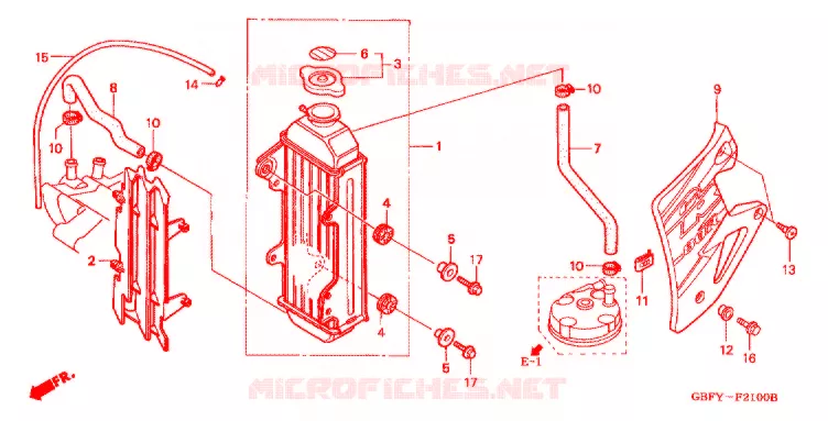 RADIATOR Honda MOTO 80 CR 2000  CR80RY