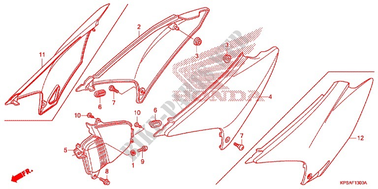 SIDE COVER   TANK COVER for Honda CRF 230 F 2018
