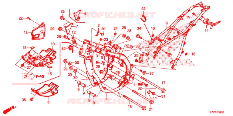 FRAME Honda MOTO 250 CRF 2017  CRF250LAH