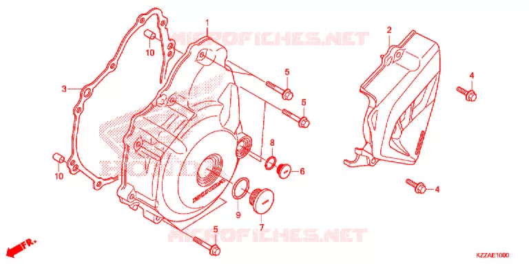 LEFT CRANKCASE COVER - ALTERNATOR (2) Honda MOTO 250 CRF 2017  CRF250LAH