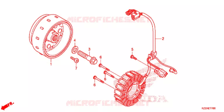 LEFT CRANKCASE COVER - ALTERNATOR (2) Honda MOTO 250 CRF 2017  CRF250LAH