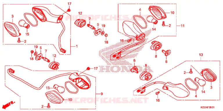 INDICATOR (CRF250RL/RLA) Honda MOTO 250 CRF 2017  CRF250RLAH