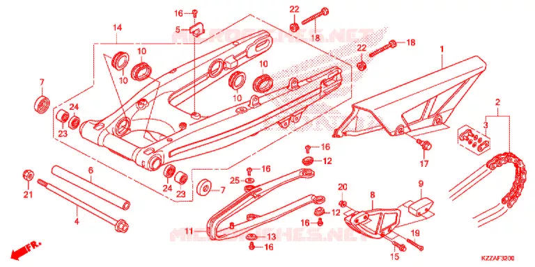 SWINGARM - CHAIN CASE Honda MOTO 250 CRF 2017  CRF250RLAH