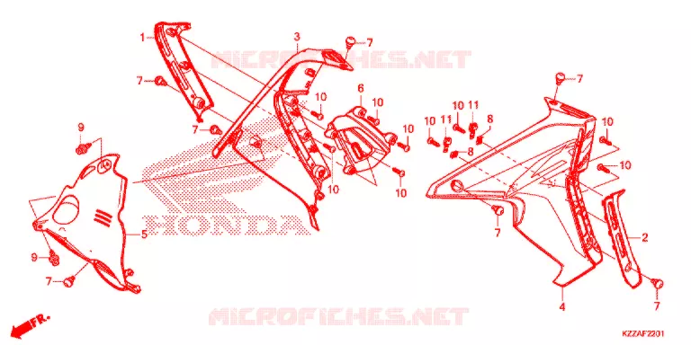 RADIATOR SIDE PANELS (CRF250RL/RLA) Honda MOTO 250 CRF 2017  CRF250RLH