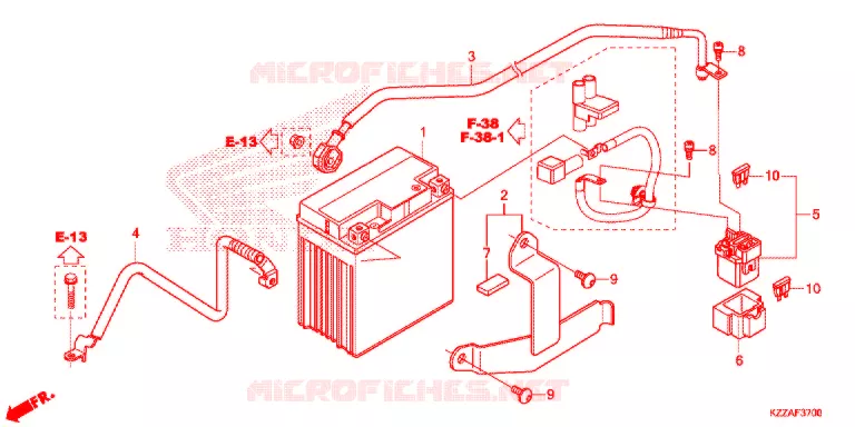 TOOLS - BATTERY BOX Honda MOTO 250 CRF 2017  CRF250RLH