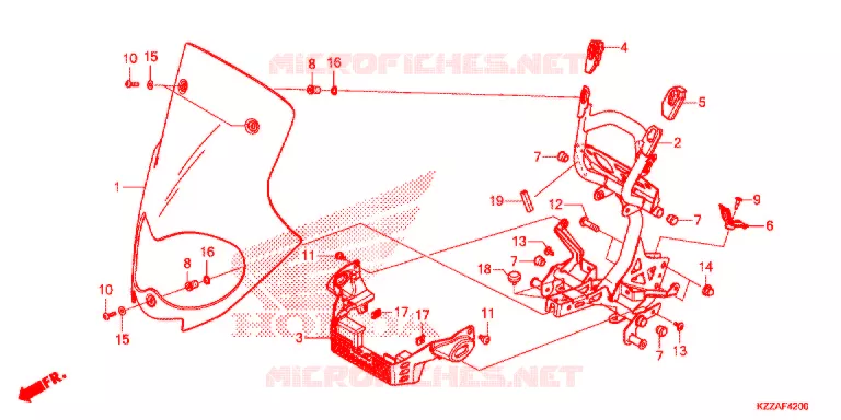 WINDSHIELD Honda MOTO 250 CRF 2017  CRF250RLH