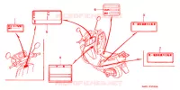 CAUTION LABEL for Honda 50 SUPER DIO SR front disk 1991