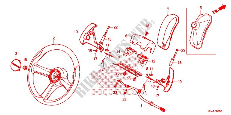 STEERING SHAFT   STEERING COLUMN for Honda PIONEER 1000 M3 2017