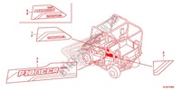 STICKERS for Honda PIONEER 700 M2 RED 2017