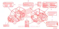 CAUTION LABEL (1) for Honda PIONEER 700 M4 DELUXE CAMO 2017