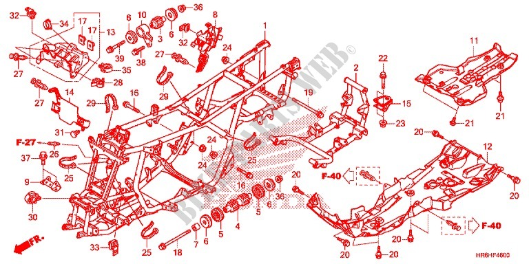 FRAME for Honda FOURTRAX 500 RUBICON IRS DCT EPS 2017
