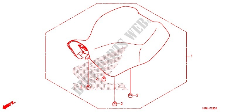 SINGLE SEAT (2) for Honda FOURTRAX 500 RUBICON IRS DCT EPS 2017