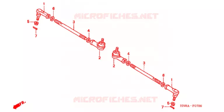 TIE ROD Honda ATV 680 FOURTRAX 2006  TRX680FA6
