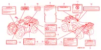CAUTION LABEL (1) for Honda FOURTRAX 680 RINCON CAMO 2009