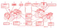 CAUTION LABEL (1) for Honda FOURTRAX 680 RINCON 2009