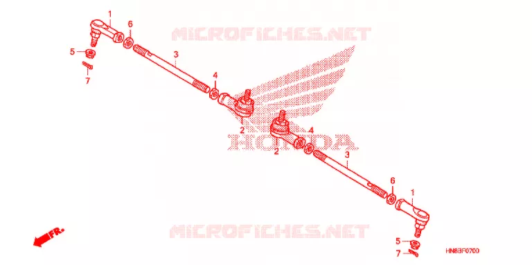 TIE ROD Honda ATV 680 FOURTRAX 2012  TRX680FAC