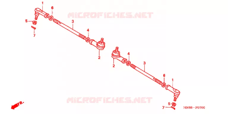 TIE ROD Honda ATV 680 FOURTRAX 2007  TRX680FGA7