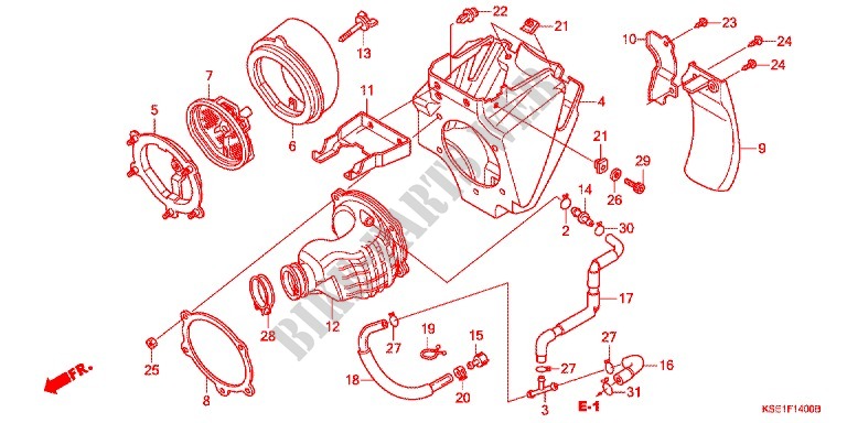 FRONT COVER   AIR CLEANER for Honda CRF 150 R 2007