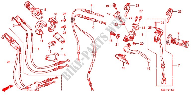 LEVER   SWITCH   CABLE (1) for Honda CRF 150 R 2007