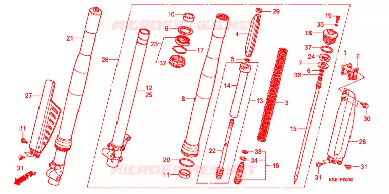 FRONT FORK Honda MOTO 150 CRF 2008  CRF150RB8