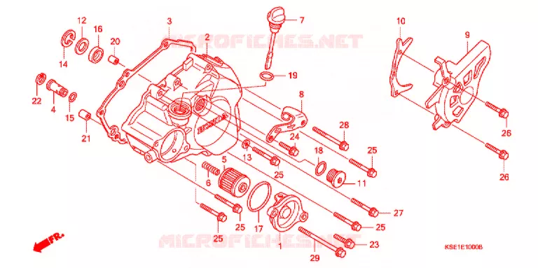 LEFT HAND CRANKCASE COVER Honda MOTO 150 CRF 2012  CRF150RC