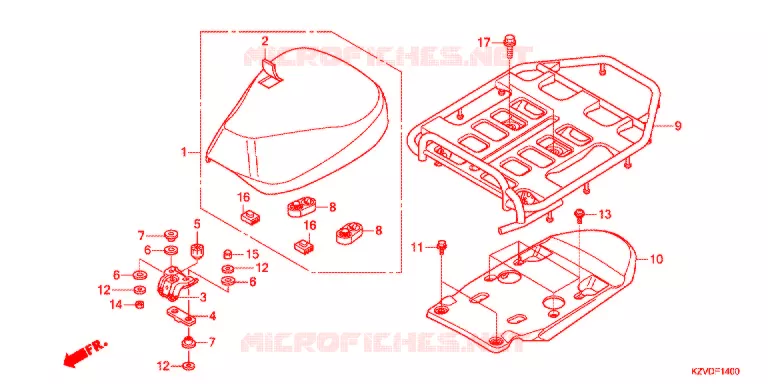 LUGGAGE RACK Honda MOTO 110 CUB 2015  NBC110BNG_MD