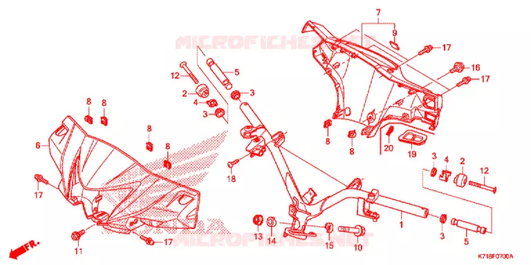 HANDLEBAR - COWL Honda MOTO 110 WAVE 2017  AFS110MCSH