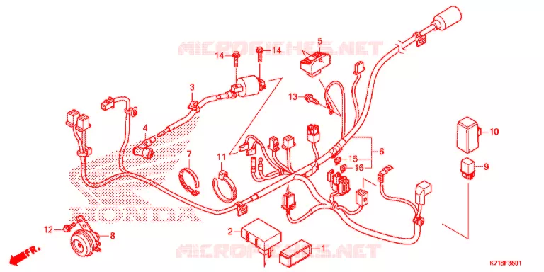 WIRE HARNESS (AFS110MDH/MCSH) Honda MOTO 110 WAVE 2017  AFS110MCSH