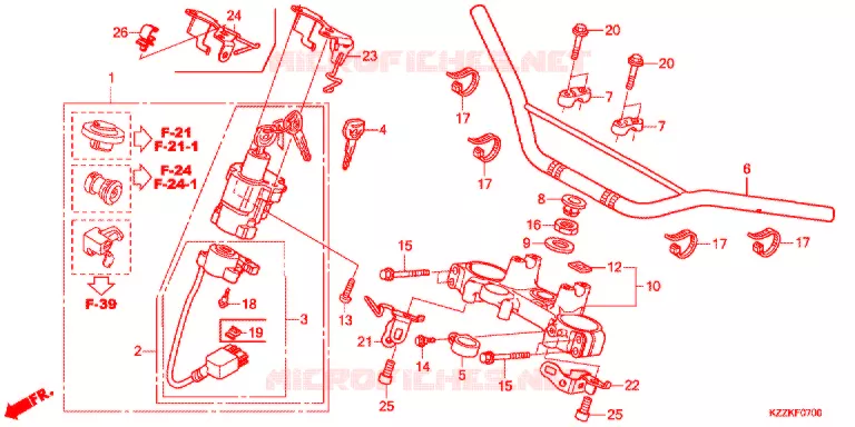 HANDLE PIPE/TOP BRIDGE (2) Honda MOTO 250 CRF 2018  CRF250MH
