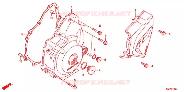 LEFT CRANKCASE COVER - ALTERNATOR (2) Honda MOTO 250 CRF 2019  CRF250MH