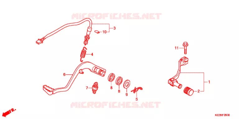 PEDAL Honda MOTO 250 CRF 2019  CRF250MH