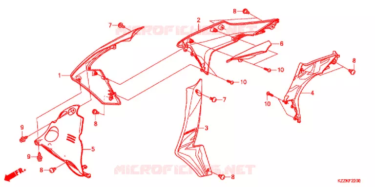 RADIATOR SIDE PANELS (CRF250L/M/LD) Honda MOTO 250 CRF 2018  CRF250MH