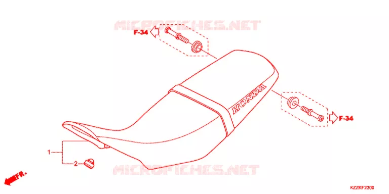 SINGLE SEAT (2) Honda MOTO 250 CRF 2017  CRF250MH