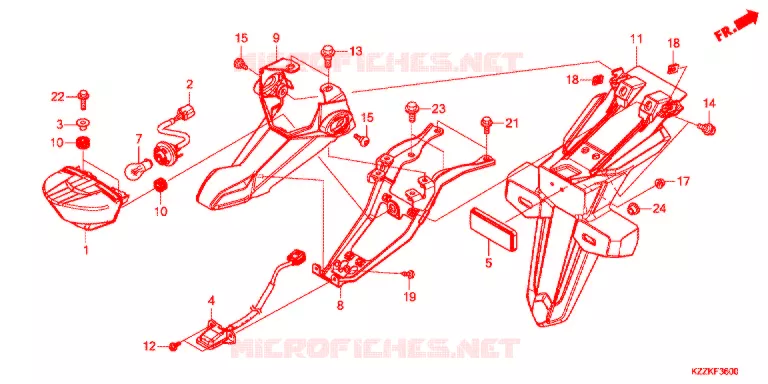 TAILLIGHT (2) Honda MOTO 250 CRF 2018  CRF250MH