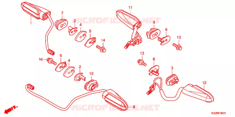 INDICATOR (CRF250RL/RLA/RLD/RDA) Honda MOTO 250 CRF 2017  CRF250RDAH