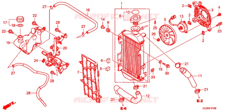 RADIATOR Honda MOTO 250 CRF 2017  CRF250RDAH