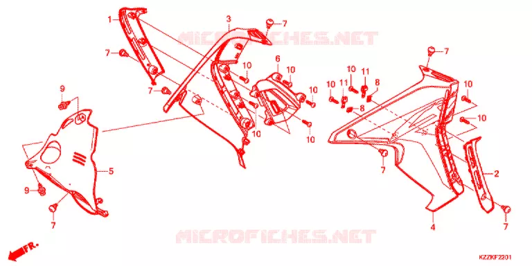 RADIATOR SIDE PANELS (CRF250RL/RLA/RLD/RDA) Honda MOTO 250 CRF 2017  CRF250RDAH