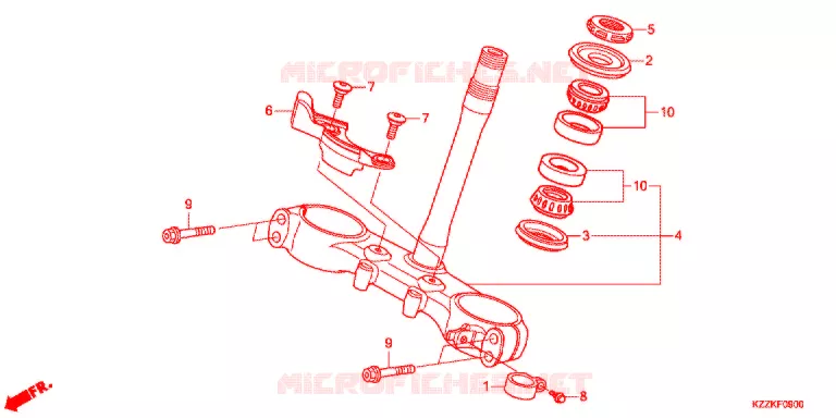 STEERING STEM Honda MOTO 250 CRF 2017  CRF250RDAH