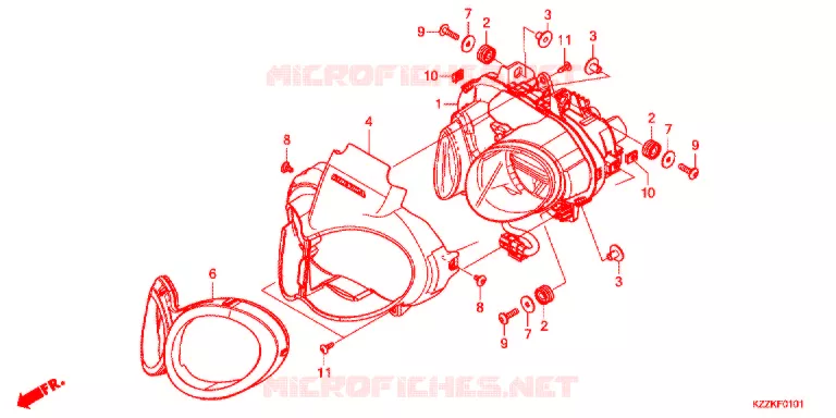 HEADLIGHT (CRF250RL/RLA/RLD/RDA) Honda MOTO 250 CRF 2017  CRF250RLDH