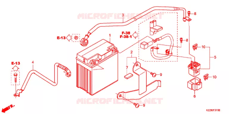 TOOLS - BATTERY BOX Honda MOTO 250 CRF 2017  CRF250RLDH