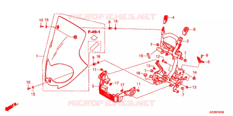 WINDSHIELD Honda MOTO 250 CRF 2017  CRF250RLH