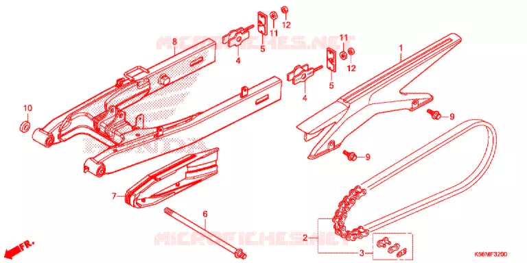 SWINGARM - CHAIN CASE Honda MOTO 150 RS 2017  FS150FH
