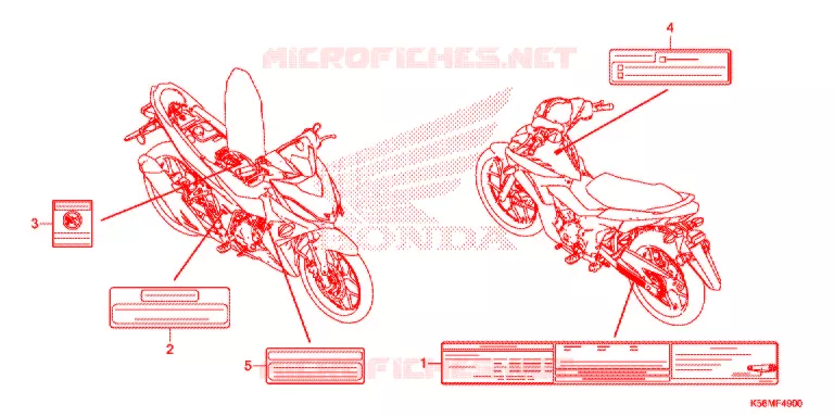 CAUTION LABEL (1) Honda MOTO 150 RS 2017  FS150FH
