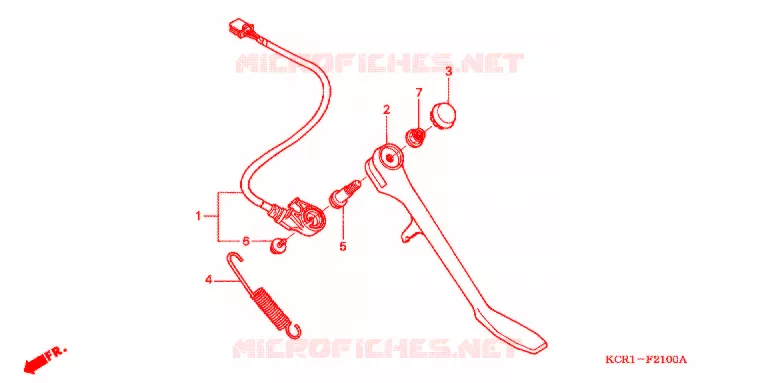 SIDE STAND Honda MOTO 250 MAGNA 2001  VT250C1