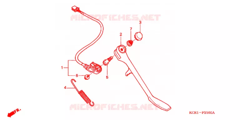 SIDE STAND Honda MOTO 250 MAGNA 2005  VT250C5