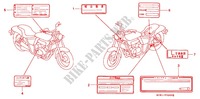 CAUTION LABEL (1) for Honda V TWIN MAGNA 250 SPEED WARNING LIMIT 1994