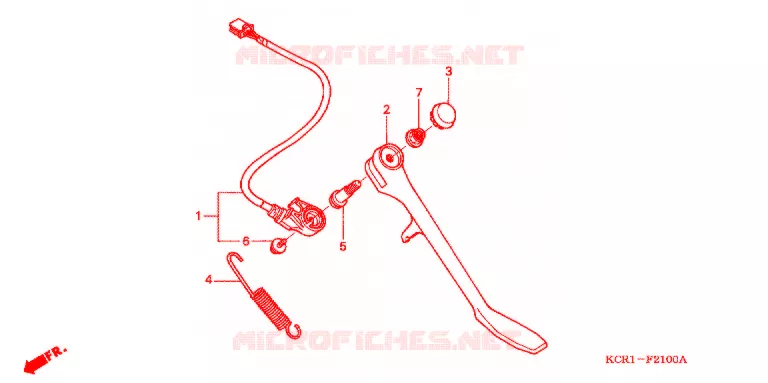 SIDE STAND Honda MOTO 250 MAGNA 1999  VT250CX_II