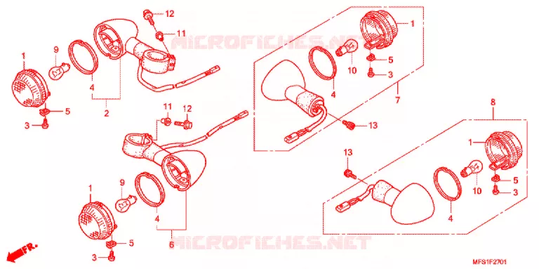 INDICATOR (VT400C2/C2F) Honda MOTO 400 SHADOW 2012  VT400C29