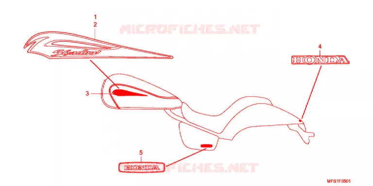 STICKERS (VT400C2/C2F) Honda MOTO 400 SHADOW 2012  VT400C29