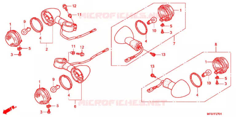 INDICATOR (VT400C2/C2F) Honda MOTO 400 SHADOW 2014  VT400C2F9